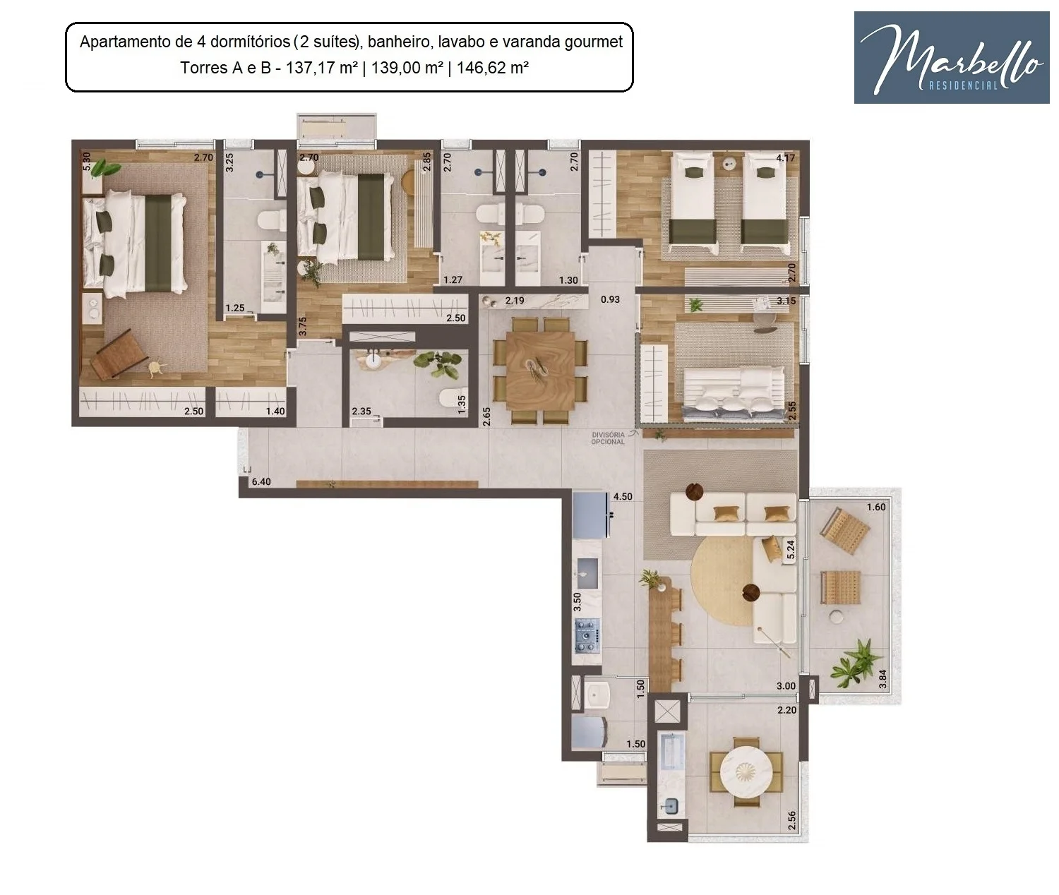 Planta Torres A e B - Finais 2 e 4 Marbello